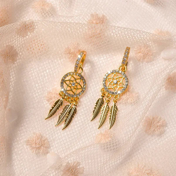 Dreamcatcher Golden Earrings