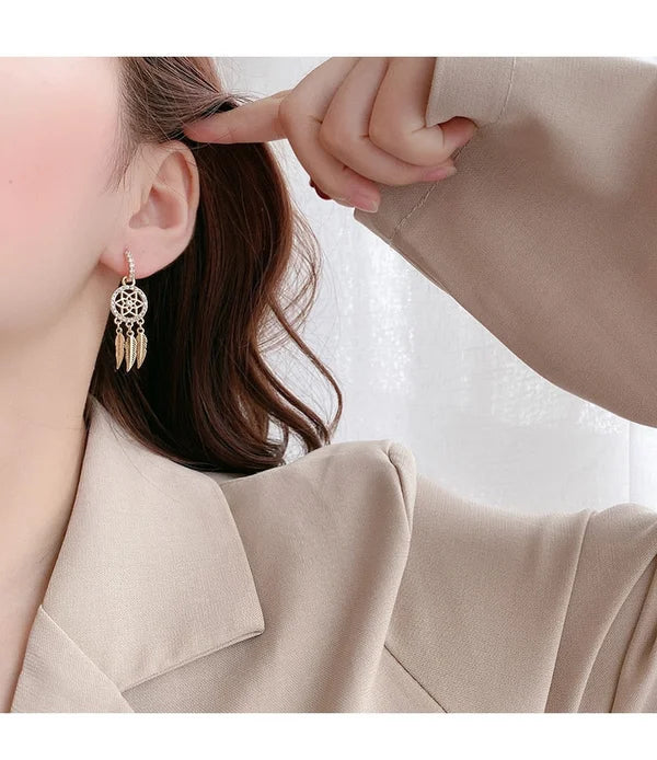 Dreamcatcher Golden Earrings