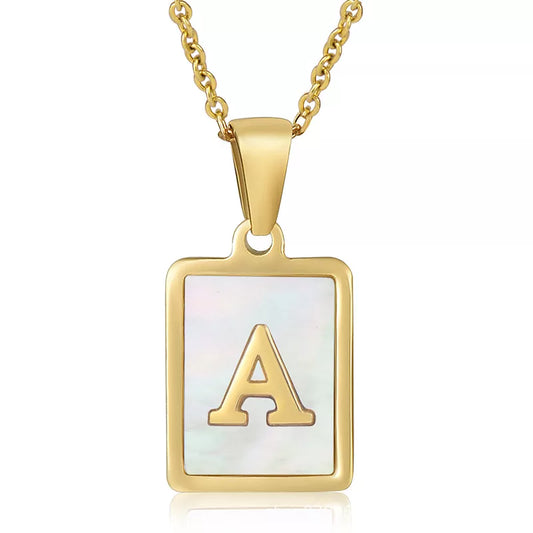 Luna Opal Alphabet Necklace