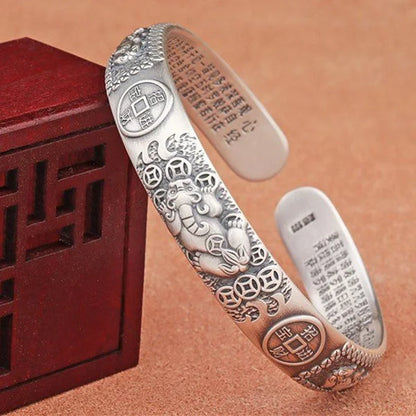 Wealth Pixiu Heart Sutra Bracelet