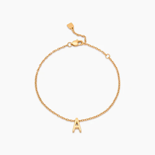 Dainty Initial Charm Bracelet