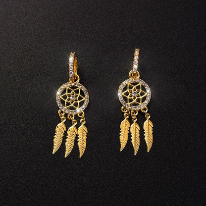 Dreamcatcher Golden Earrings