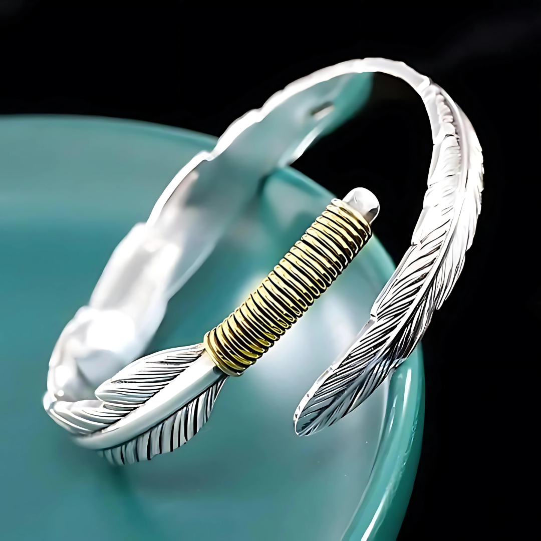 Feather Bangle Bracelet