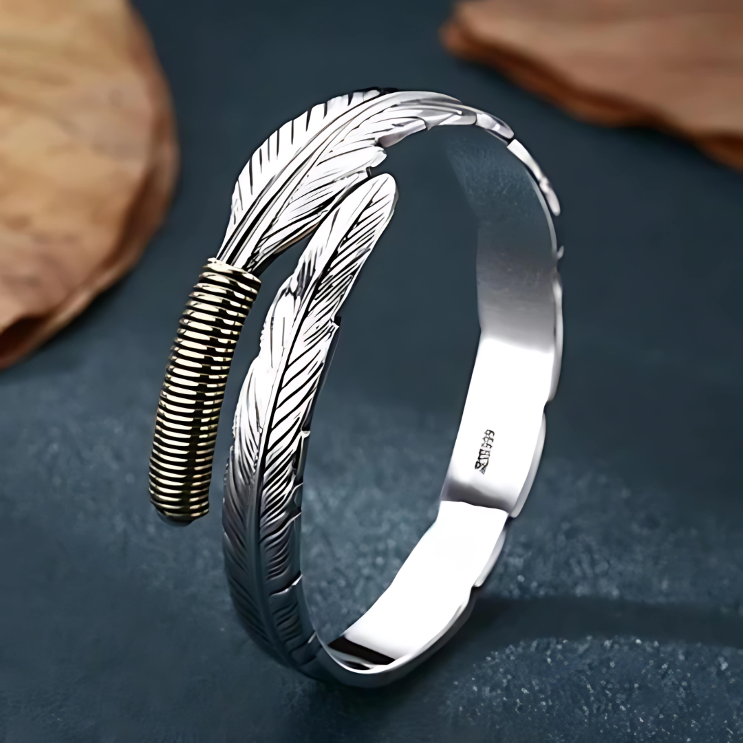 Feather Bangle Bracelet