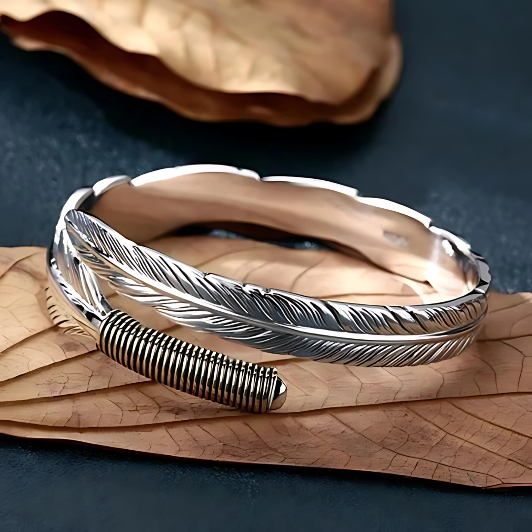 Feather Bangle Bracelet