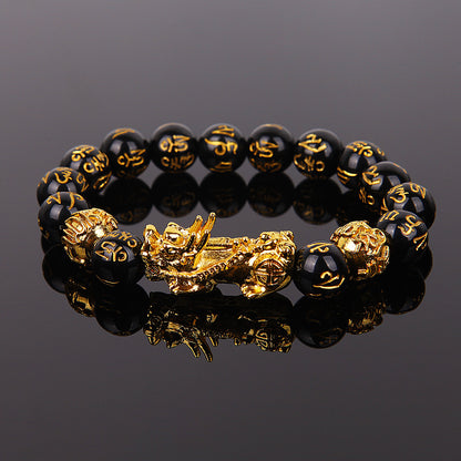 Feng Shui Pixiu Black Obsidian Wealth Bracelet Original