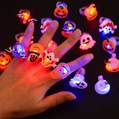 50pcs Halloween Glow Rings