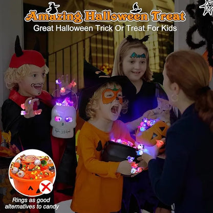 50pcs Halloween Glow Rings