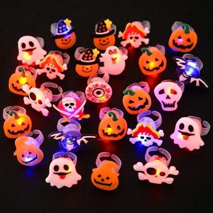 50pcs Halloween Glow Rings