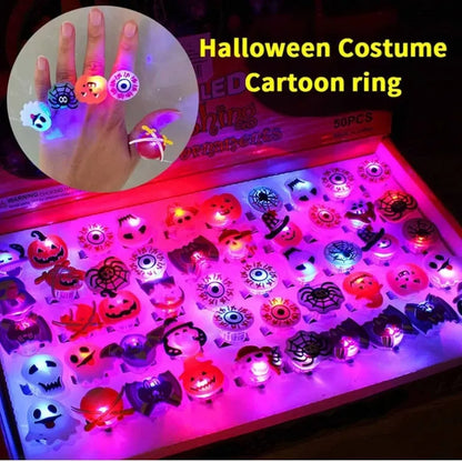 50pcs Halloween Glow Rings
