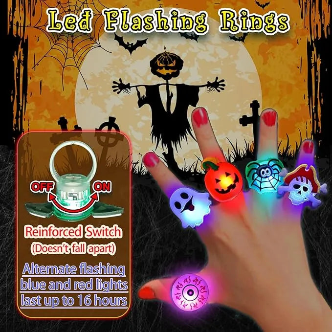 50pcs Halloween Glow Rings