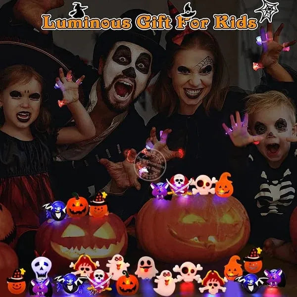 50pcs Halloween Glow Rings
