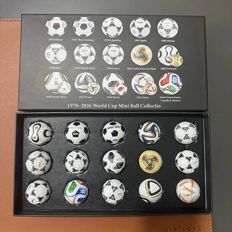 WorldCup Box™ - 15 Replica Soccer Balls Historical Collection