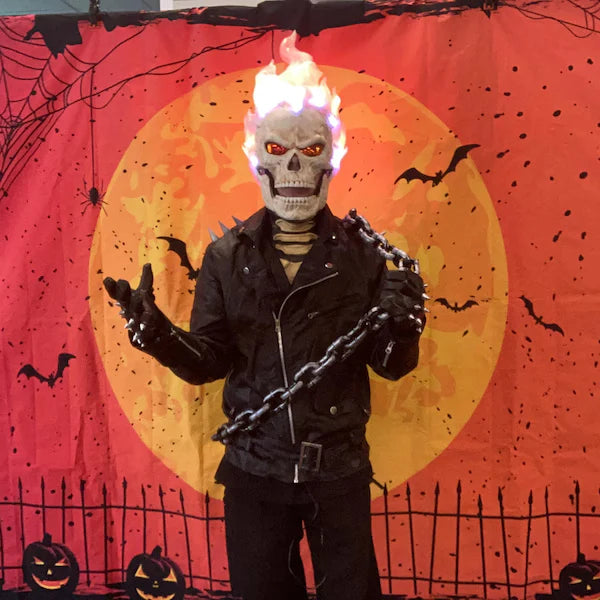 Flaming Skull Mask