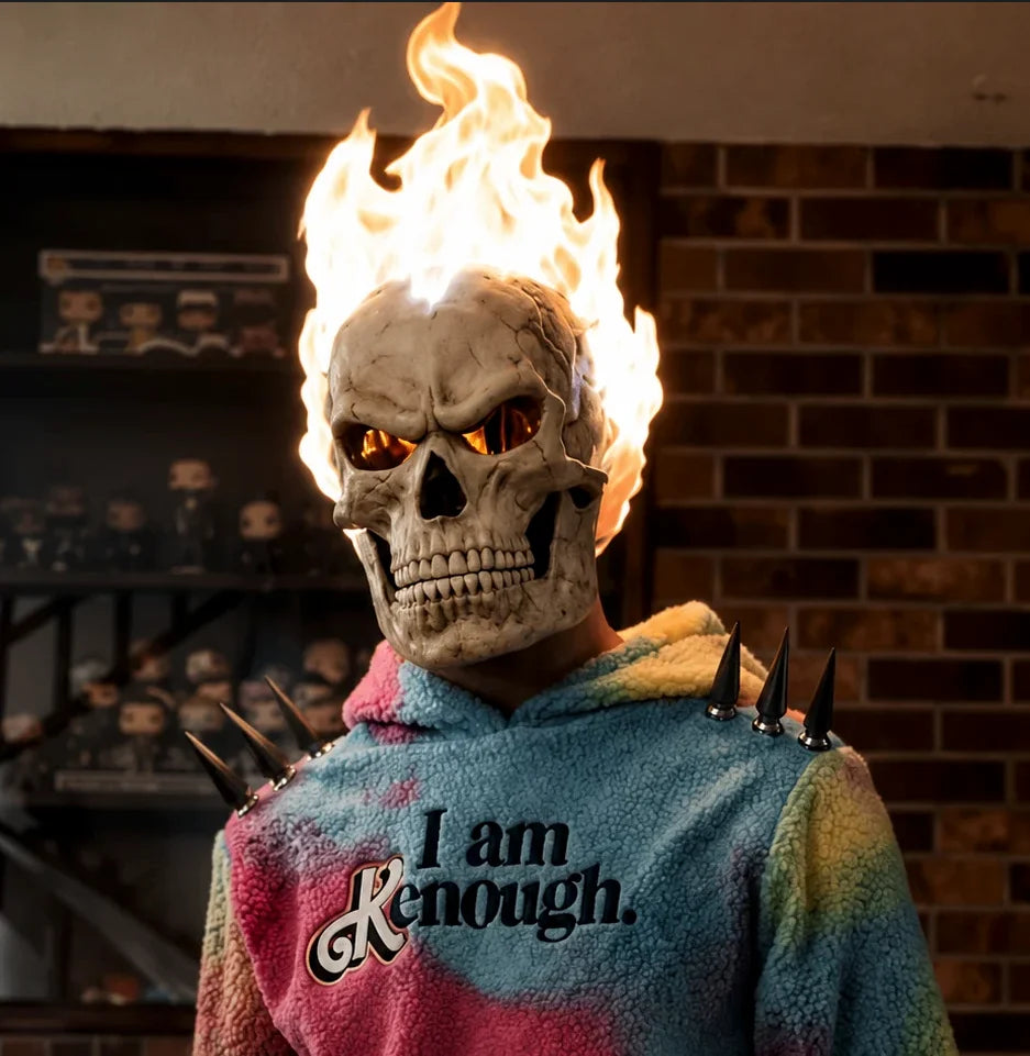 Flaming Skull Mask