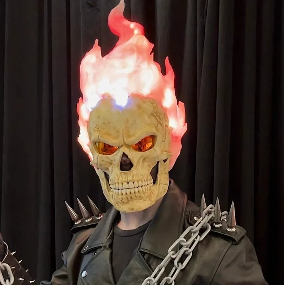 Flaming Skull Mask