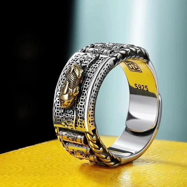 Pixiu Wealth Prayer Wheels Ring