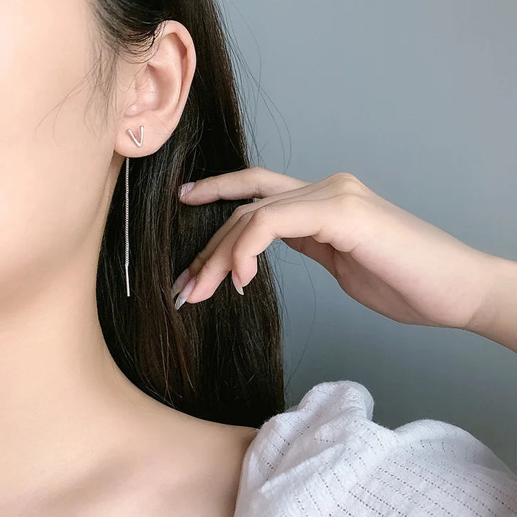 Shiny Alphabet Earrings