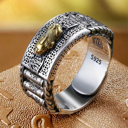 Pixiu Wealth Prayer Wheels Ring