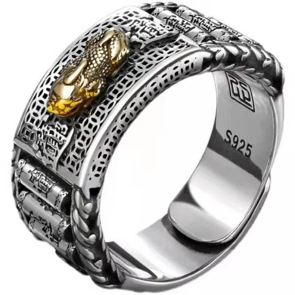 Pixiu Wealth Prayer Wheels Ring