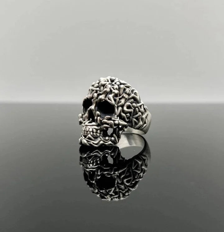 Sterling Silver Skull Ring - Gothic Death Skull Ring