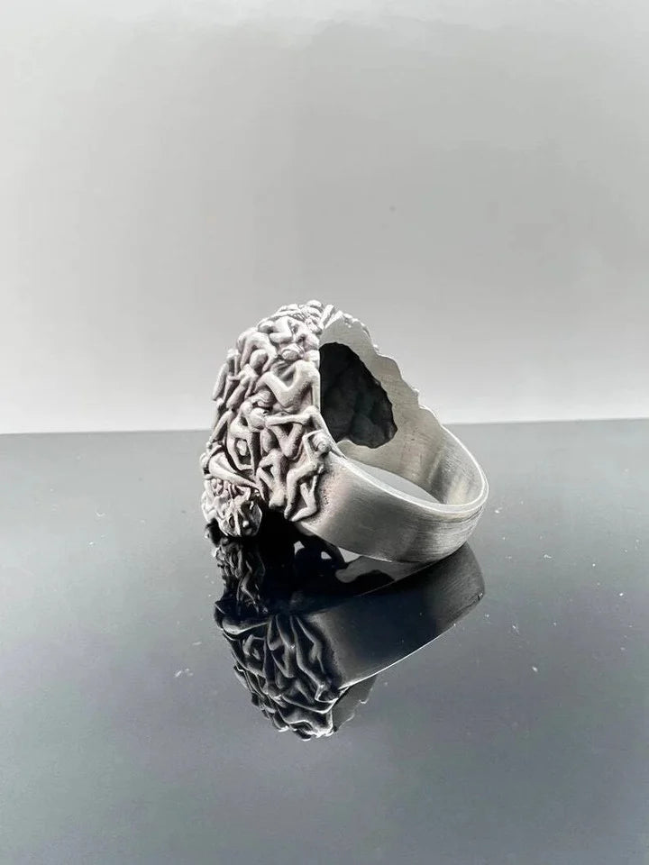 Sterling Silver Skull Ring - Gothic Death Skull Ring