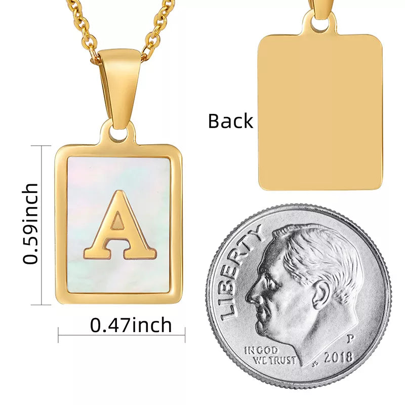 Luna Opal Alphabet Necklace