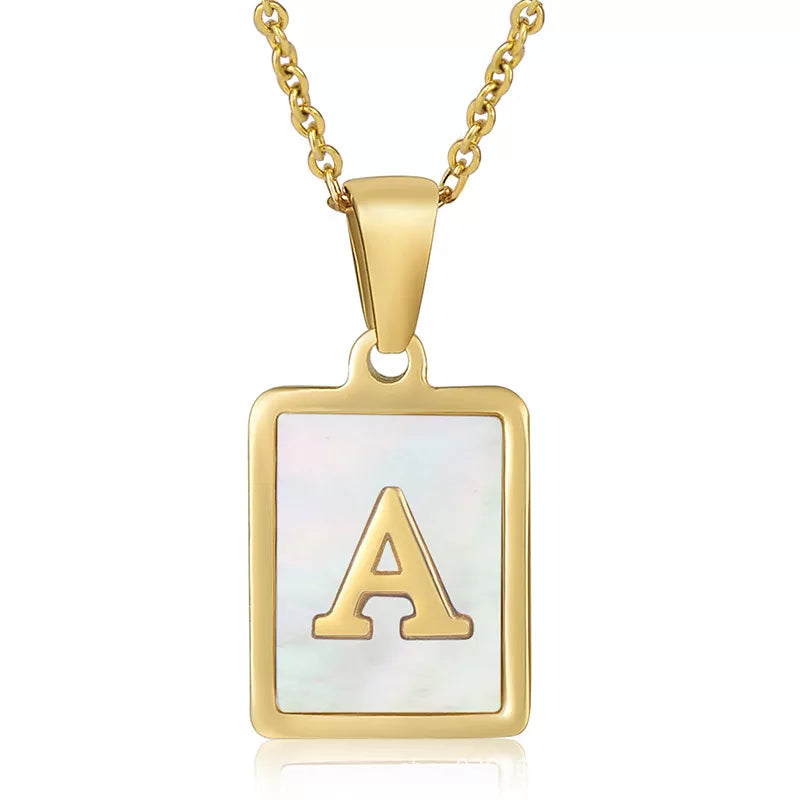 Luna Opal Alphabet Necklace