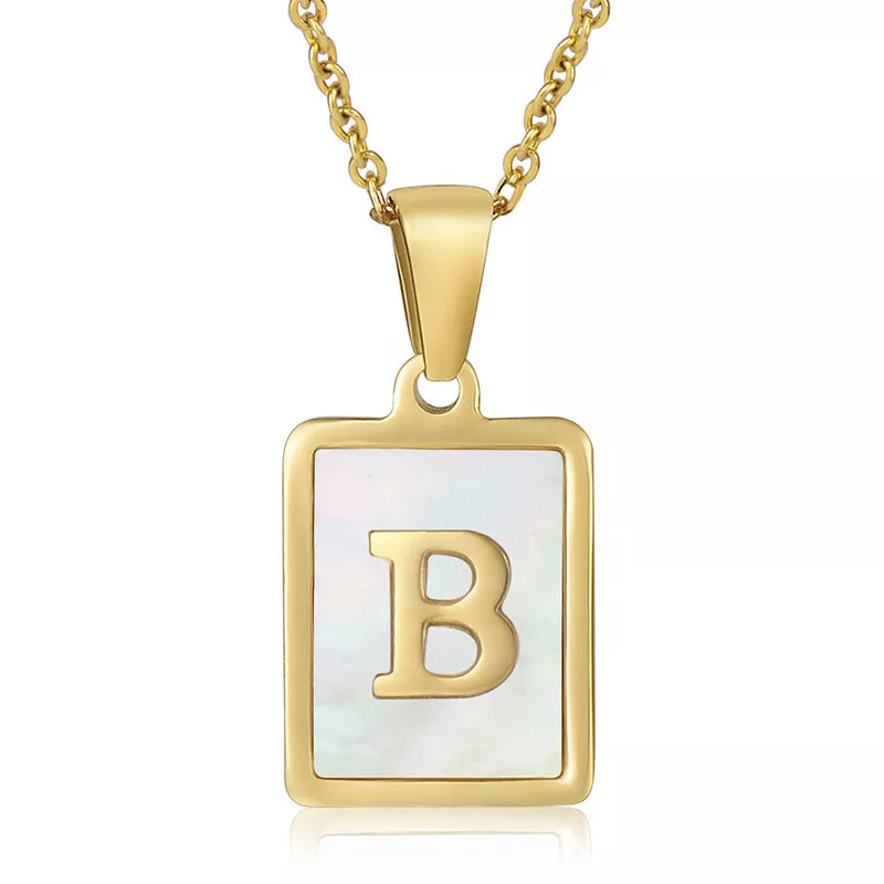 Luna Opal Alphabet Necklace