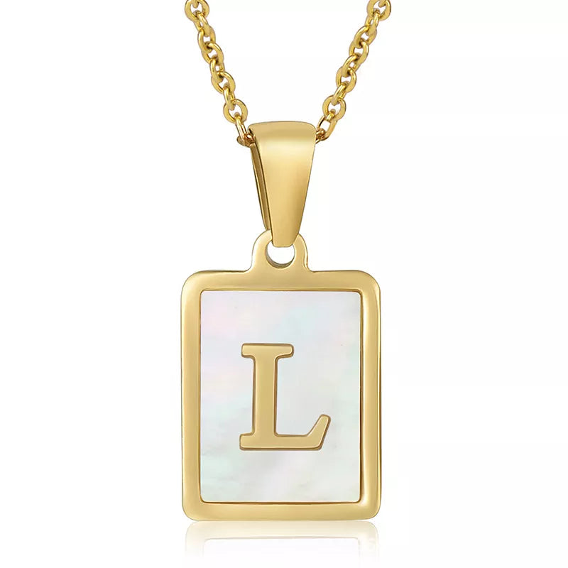 Luna Opal Alphabet Necklace