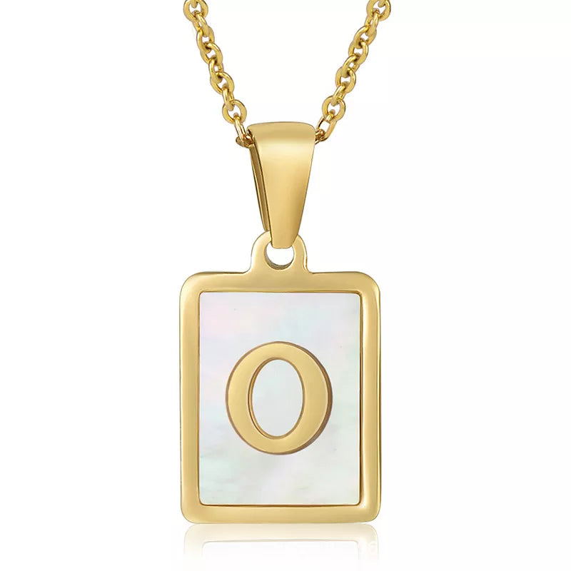 Luna Opal Alphabet Necklace