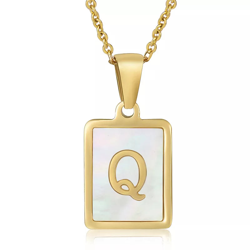 Luna Opal Alphabet Necklace