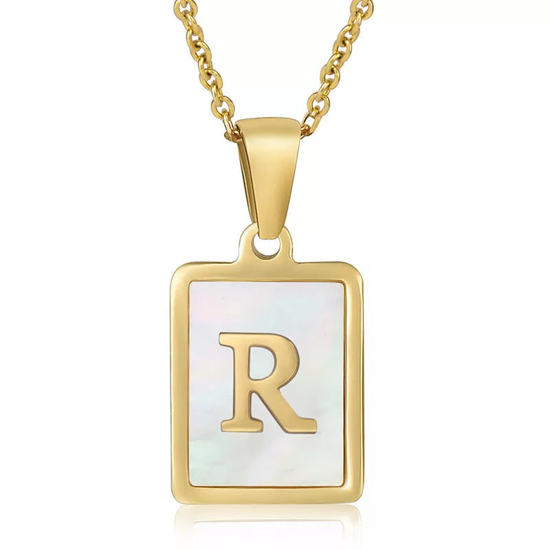 Luna Opal Alphabet Necklace