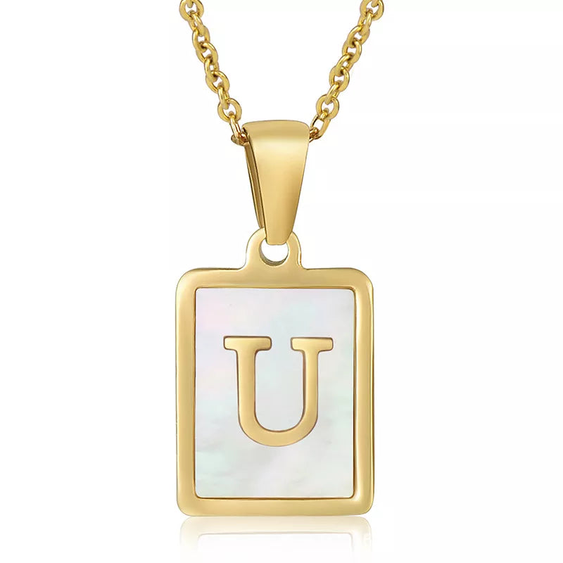 Luna Opal Alphabet Necklace